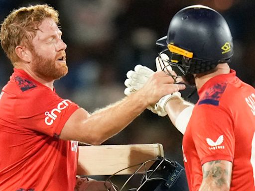 England thrash West Indies by eight wickets in T20 World Cup as Phil Salt hits 30 runs in an over