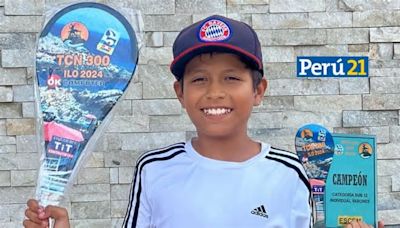 Con solo 11 años, Valentino Salinas logra segundo título nacional en la Paleta Frontón