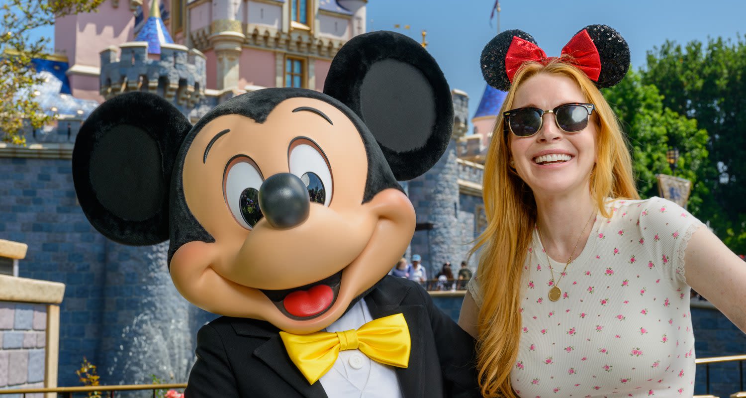 Lindsay Lohan Takes Time Off From Filming ‘Freaky Friday 2′ For Family Fun Day at Disneyland