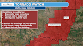 Tornado Watch for Tulsa until 3 a.m. Sunday