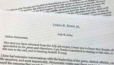 Read the letter President Biden sent to House Democrats telling them to support him in the election