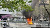 Man sets himself on fire outside Trump trial court