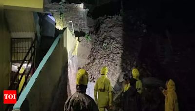 Family rescued after house wall collapses in Uttarakhand's Almora due to heavy rain | Dehradun News - Times of India