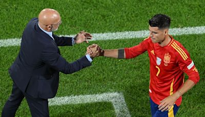 "No sé qué más tiene que hacer": el cariño de Luis de la Fuente a Álvaro Morata pese a las críticas tras el partido contra Alemania