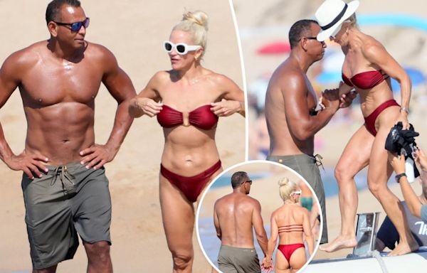 Alex Rodriguez flaunts abs after 32-pound weight loss on vacation in Sardinia with girlfriend Jaclyn Cordeiro