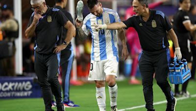Argentina's Messi goes off injured in Copa final