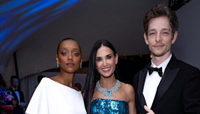 Demi Moore Honors Trophée Chopard Winners Sophie Wilde & Mike Faist at the Cannes Film Festival