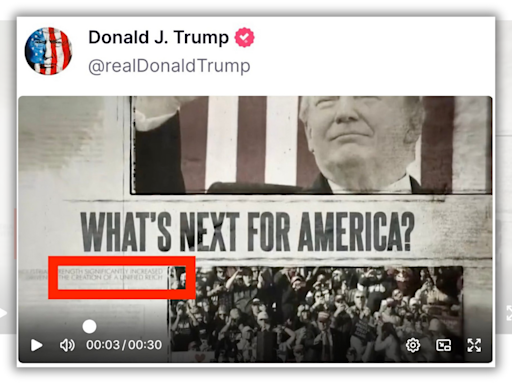 Fact Check: 'Unified Reich' Reference Contained in Video Posted to Trump's Truth Social Account