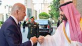 Biden fist bumps Saudi Crown Prince Mohammed bin Salman at start of their first face-to-face meeting, less than 3 years after vowing to make Saudi Arabia a 'pariah' state