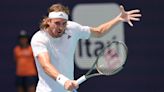 Tsitsipas wins in 1st action in Miami Open, Andreescu hurt