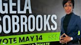 Angela Alsobrooks campaign sign vandalized in Laurel