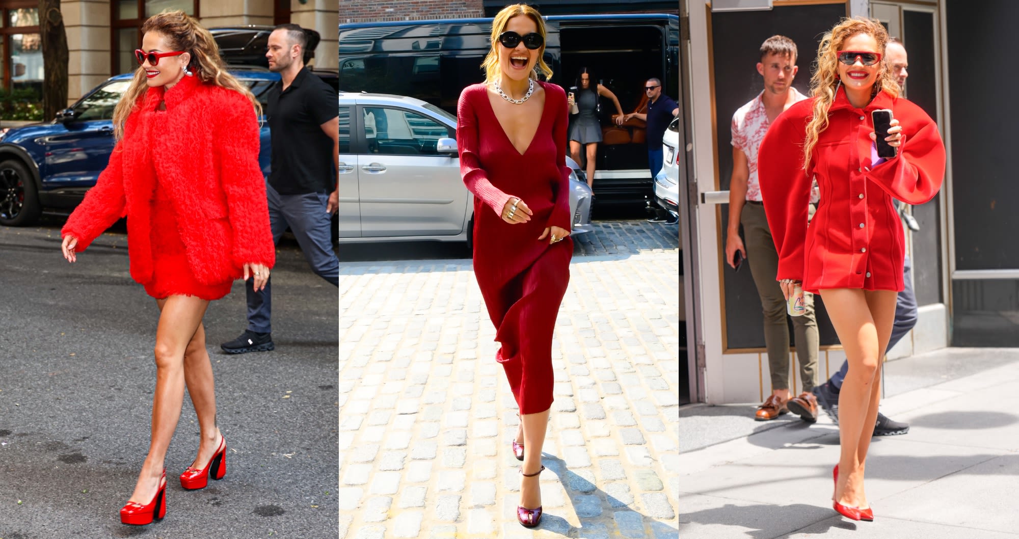 Every Single Red Shoe Rita Ora Has Worn These Past Two Days for ‘Descendants: The Rise of the Red’ Promo Tour