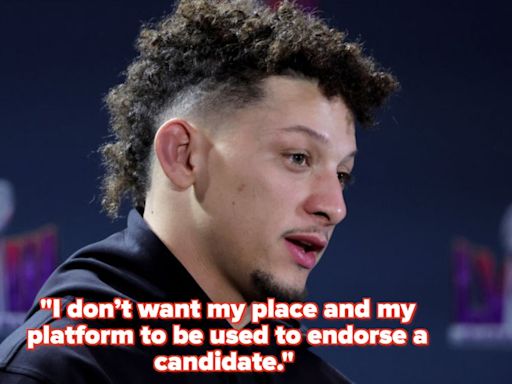 Patrick Mahomes Shared Why He Won't Be Endorsing Donald Trump Or Kamala Harris