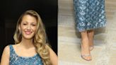 Blake Lively Glistens In Crystal-Embellished Gucci Sandals at Tiffany & Co. x Pharrell Launch Event