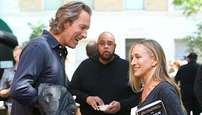 Sarah Jessica Parker Beams on Set of 'And Just Like That' as She Reunites with John Corbett