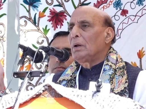 ‘It’s their damaad ji who…': Rajnath Singh attacks Congress, claims Robert Vadra ‘took farmers’ land'