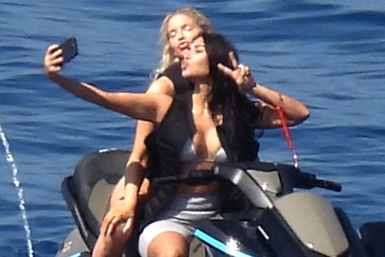 Kim Kardashian Spotted Jet Skiing in a Bikini During Yacht Vacation in Greece: Photo