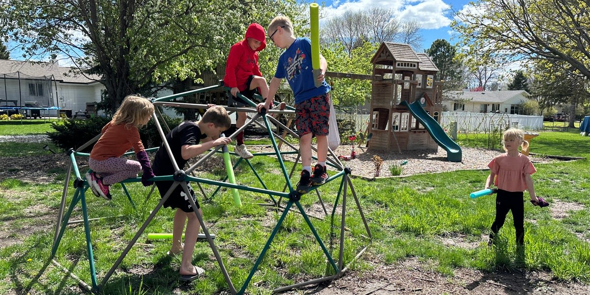 We let our young kids play together unsupervised in our neighborhood. It's great for them, and it's great for us.