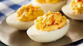 Give Your Deviled Eggs Some Flair By Swapping Mayo For Tahini