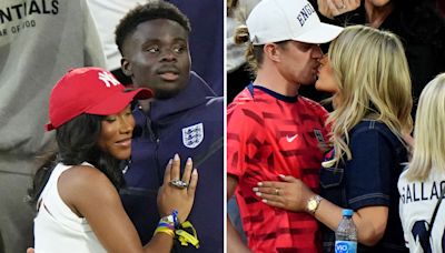 Loved-up England stars including Saka & Kane celebrate with Wags after shootout