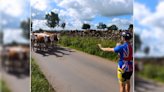 Cyclist Has "Legen-dairy" Animal Encounter In The Countryside