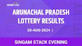 Arunachal Pradesh Lottery Singam Stack Evening Winners, August 3 - Check Results