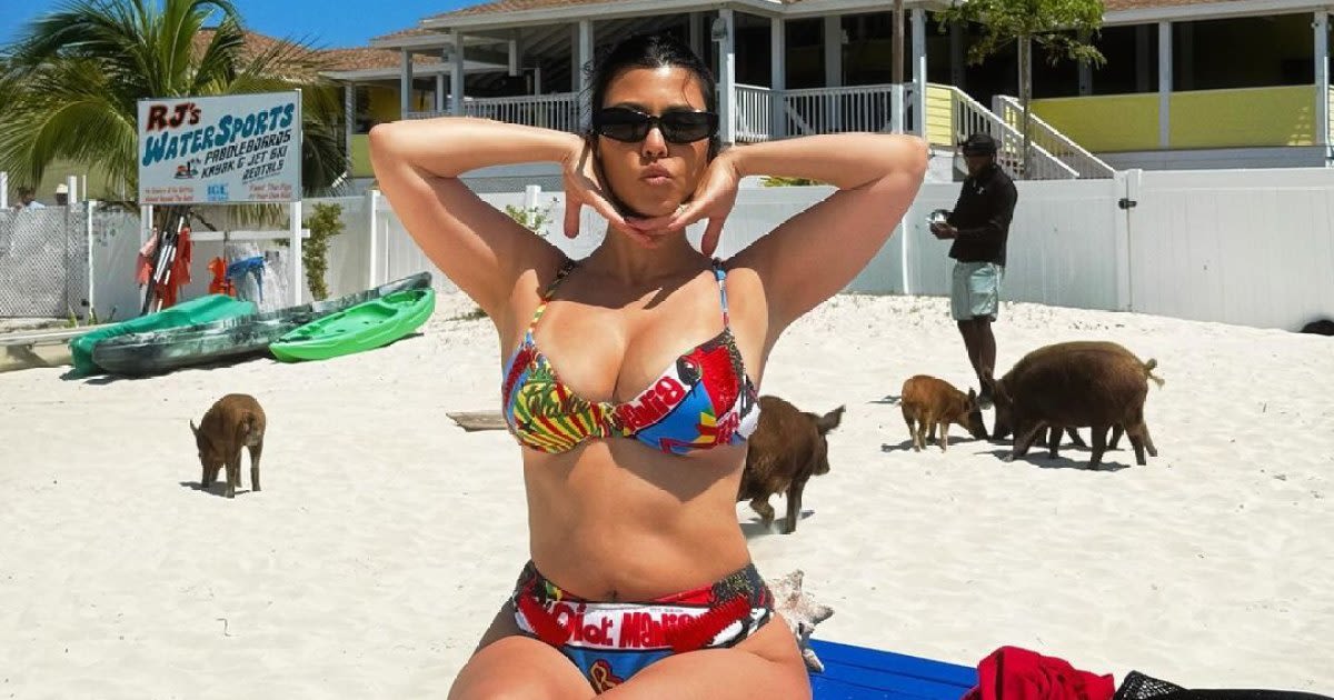 Kourtney Kardashian Posts New Bikini Photo From Birthday Trip After Gushing About Her Post-Baby Body