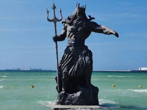 ¿Tiraron la estatua de Poseidón en Yucatán? La verdad tras fotos virales