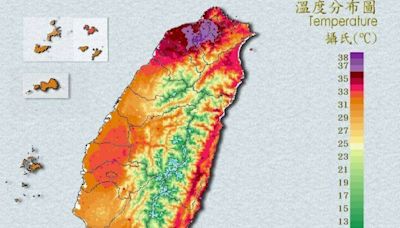 三峽飆40.6度！大台北西側紫爆高溫 17縣市亮高溫燈號