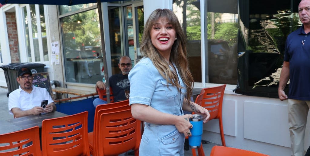 Kelly Clarkson's Stunning Denim Jumpsuit is 50% Off Right Now