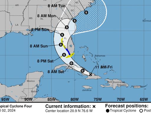 Tropical Storm Debby forecast to rapidly intensify into hurricane before Florida landfall