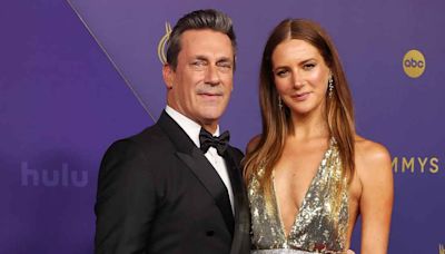 Jon Hamm and Wife Anna Osceola Look So in Love on 2024 Emmy Awards Red Carpet