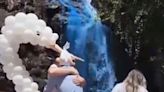 A couple in Brazil turned a waterfall blue for their gender reveal party. Now they're reportedly under investigation for environmental damage.