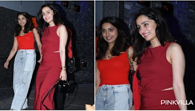 Stree 2 star Shraddha Kapoor paints the town red in color-coordinated outfits as she heads out for Sunday dinner with her girlies: WATCH