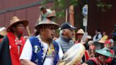 Hundreds of Indigenous dancers fill the streets in Juneau to kick off Celebration