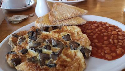 Matt and Cat tuck in at East Cowes town centre cafe