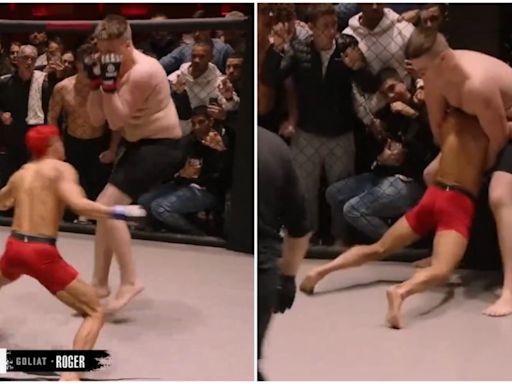 What happened when a 6ft 8 heavyweight MMA fighter fought a 5ft 3 Jiu-Jitsu black belt