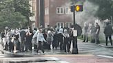 People taken into police custody, including Yassin Terou, during 'Nakba Day Vigil' at UT