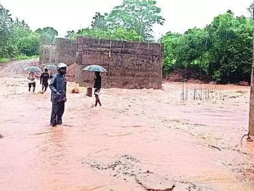 Heavy rains lash coastal Andhra Pradesh, wash away roads in two districts | Visakhapatnam News - Times of India
