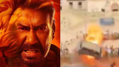 Singham 3: Leaked Footage Of Car Explosion In Front of Iconic Church Goes Viral, Watch Here - News18