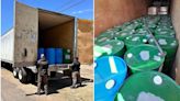 Detienen a 2 personas con 10 toneladas de sosa cáustica y fentanilo en Sinaloa
