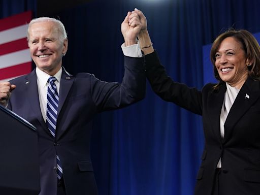 Here's how Harris could take over Biden's campaign cash if he drops out and she runs for president