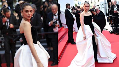 Aditi Rao Hydari Brought Ethereal Elegance To The Cannes 2024 Red Carpet In A Black And White Gaurav Gupta Gown