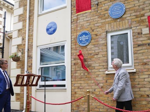 Blue plaques unveiled for stars including Sir Norman Wisdom and Leslie Grantham