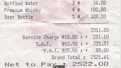 Delhi Bar Bill From 2007 Shows How Inflation Hit Food Prices In 17 Years