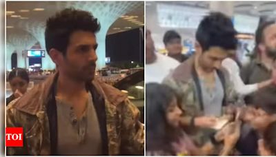 Kartik Aaryan's heartwarming airport moment with kids goes viral | Hindi Movie News - Times of India