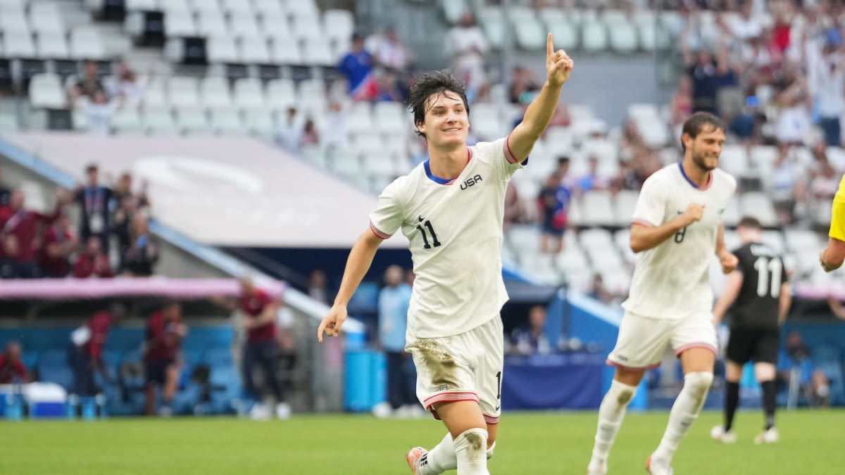 Former Union midfielder Paxten Aaronson scores vs. New Zealand in 2024 Olympics