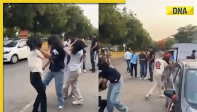Viral Video: 4 girls get into ugly fight on Noida road, fly punches, pull hair; watch