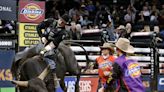 Video: Bull rider keeps bull that broke his neck