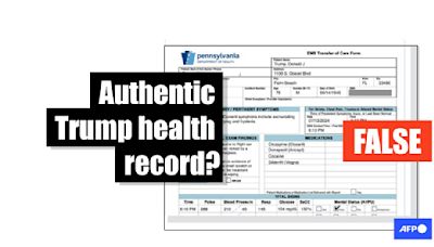 Fake Trump medical report spreads after assassination attempt